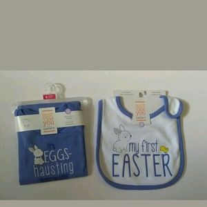 Carter's Baby Easter Bodysuit & bib 6 months